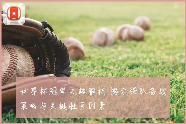 世界杯冠军之路解析 揭示强队备战策略与关键胜负因素